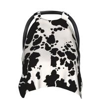 Capa de dossel para assento de carro de bebê YWTGEYEY Cow Prints Poliéster Capa de dossel para assento de carro de bebê YWTGEYEY Cow Prints Poliéster