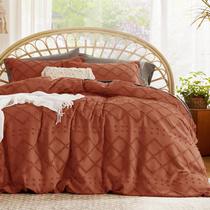 Capa de Edredom Bedsure Boho King Size Terracota - com 2 Fronhas Capa de Edredom Bedsure Boho King Size Terracota - com 2 Fronhas