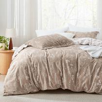 Capa de edredom Bedsure King Size Reversível Light Taupe 3 peças Capa de edredom Bedsure King Size Reversível Light Taupe 3 peças