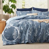 Capa de Edredom Bedsure King Size Reversível - Waffle Azul - 3 Peças Capa de Edredom Bedsure King Size Reversível - Waffle Azul - 3 Peças