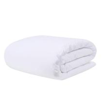 Capa De Edredom Casal 400 Fios Microfibra com Zíper + Fronhas Cor:Branco
