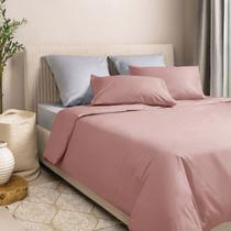 Capa de Edredom Duvet Casal 220x240cm - Rosa C/ Zíper + Fronha