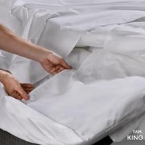 Capa de Edredom King 180 Fios Branco Madri TEKA Profiline