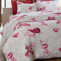 Capa de Edredom Queen Seven Têxtil Comfort Plush Jardim Vermelho 240x260