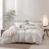 Capa de edredon BEAR Linen Feel Off White Queen com 2 fronhas Capa de edredon BEAR Linen Feel Off White Queen com 2 fronhas