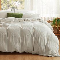 Capa de edredon Bedsure 100% algodão musselina queen size e linho Capa de edredon Bedsure 100% algodão musselina queen size e linho