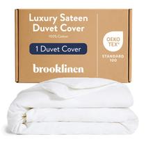 Capa de edredon Brooklinen Luxury Sateen 100% algodão King White