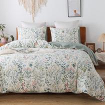 Capa de edredon dupla 100% algodão HoneiLife Floral Set Capa de edredon dupla 100% algodão HoneiLife Floral Set