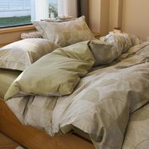 Capa de edredon LifeTB Geometric Sage Green Cotton King Size