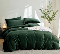Capa de edredon Nayoroom Dark Green Velvet Queen Size Capa de edredon Nayoroom Dark Green Velvet Queen Size