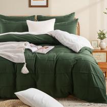 Capa de edredon NEXHOME PRO 100% algodão orgânico Queen Size verde