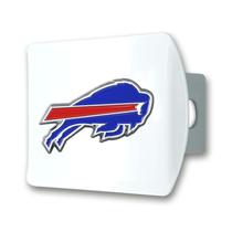 Capa de engate FANMATS 43399 NFL Buffalo Bills branca com logotipo cromado