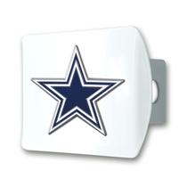 Capa de engate FANMATS 43404 NFL Dallas Cowboys branca com logotipo cromado Capa de engate FANMATS 43404 NFL Dallas Cowboys branca com logotipo cromado