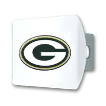 Capa de engate FANMATS 43407 NFL Green Bay Packers branca