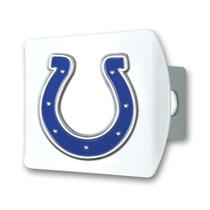 Capa de engate FANMATS NFL Indianapolis Colts branca com logotipo 3D