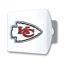 Capa de engate FANMATS NFL Kansas City Chiefs branca com logotipo 3D