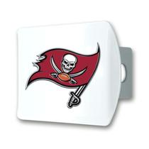 Capa de engate FANMATS NFL Tampa Bay Buccaneers branca com logotipo