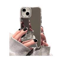 Capa De Espelho De Maquiagem De Silicone Luxuosa Para iPhone 11 12 13 14 15 16 pro Max plus - others