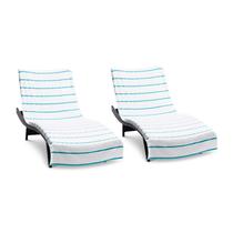 Capa de espreguiçadeira Arkwright Las Rayas Terry Toalha de algodão Capa de espreguiçadeira Arkwright Las Rayas Terry Toalha de algodão