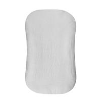 Capa de espreguiçadeira para bebês Hooyax Muslin de algodão orgânico cinza claro Capa de espreguiçadeira para bebês Hooyax Muslin de algodão orgânico cinza claro