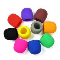 Capa de espuma para pára-brisas de microfone, pacote com 10 unidades para microfone portátil Capa de espuma para pára-brisas de microfone, pacote com 10 unidades para microfone portátil