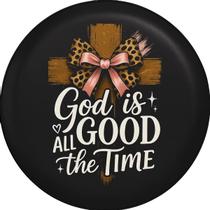 Capa de Estepe impermeável aro 15 e 16 Exclusiva para Ecosport God Is Good Frase Cristã Com Cruz E Laço CN250347 Lorben Capa de Estepe impermeável aro 15 e 16 Exclusiva para Ecosport God Is Good Frase Cristã Com Cruz E Laço CN250347 Lorben