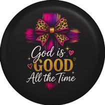 Capa de Estepe impermeável aro 15 e 16 Exclusiva para Ecosport God Is Good Frase Cristã Fashion Glitter CN250349 Lorben