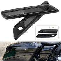 Capa De Fecho De Saco Lateral Dura Preta Com Refletores Para Harley Touring Road King Road Glide Capa De Fecho De Saco Lateral Dura Preta Com Refletores Para Harley Touring Road King Road Glide