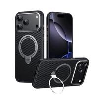 Capa De Fibra De Carbono MagSafe 360 Para iPhone 17 pro Max graus Capa Protetora Anti-Risco Com