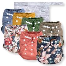 Capa de fralda de tecido Nora's Nursery, fecho de pressão reutilizável