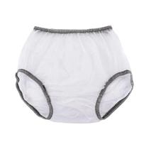 Capa De Fralda Transparente Impermeável De PVC Para Adultos, Calças Plásticas Com Cintura Elástica