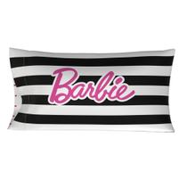 Capa de fronha King Size Franco Collectibles Barbie Movie Black & White Striped Beauty, sedosa, cetim, 20x36 para cabelo e pele (produto oficialmente licenciado) Capa de fronha King Size Franco Collectibles Barbie Movie Black & White Striped Beauty, sedosa, cetim, 20x36 para cabelo e pele (produto oficialmente licenciado)