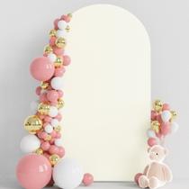 Capa de fundo em arco de casamento Wokceer Spandex ajustada em marfim