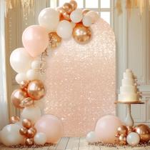 Capa de fundo em arco Party Talk Sparkly Rose Gold 2m Capa de fundo em arco Party Talk Sparkly Rose Gold 2m