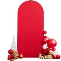 Capa de fundo PARTISKY Spandex, ajustada em vermelho, frente e verso Capa de fundo PARTISKY Spandex, ajustada em vermelho, frente e verso