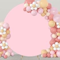 Capa de Fundo Redonda GUANSEN (2,3m) - Rosa - Para Casamento