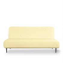 Capa de futon LANE LINEN, sem braços, tamanho real, pérola, marfim, linho