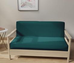 Capa de futon LANE LINEN tamanho completo 100% algodão azul-petróleo