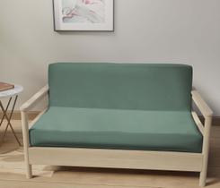 Capa de Futon LANE LINEN - Tamanho Queen - 100% Algodão - Cor Granito Verde Capa de Futon LANE LINEN - Tamanho Queen - 100% Algodão - Cor Granito Verde