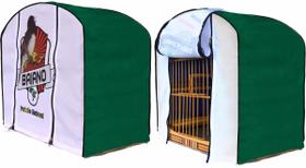 Capa De Gaiola Coleiro 2 Fechos Frontal - Verde