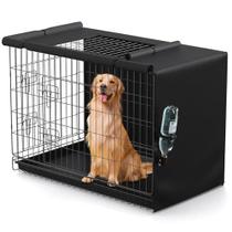 Capa de gaiola para cães BROSYDA 122x76x84 cm 600D Oxford Black Capa de gaiola para cães BROSYDA 122x76x84 cm 600D Oxford Black