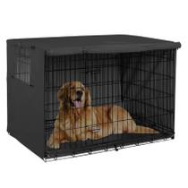 Capa de gaiola para cães Explore Land for Wire Crate de 42 polegadas preta