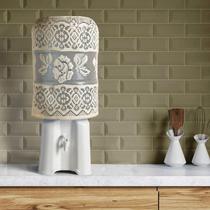 Capa de Galão de Agua Interlar Em Renda Valência 20 Litros Marfim Capa de Galão de Agua Interlar Em Renda Valência 20 Litros Marfim