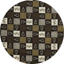 Capa de giratório de Mesa de Tecido Café Marrom Capa de giratório de Mesa de Tecido Café Marrom