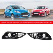 Capa De Grade Para Luz De Neblina Dianteira Preta Brilhante Para Ford Fiesta 2013-2017 Areyourshop