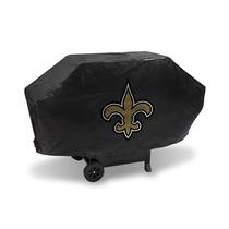 Capa de grelha Rico Industries NFL New Orleans Saints em vinil preto Capa de grelha Rico Industries NFL New Orleans Saints em vinil preto