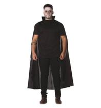 Capa de Halloween Preta Adulto Unissex Longa Capa de Halloween Preta Adulto Unissex Longa