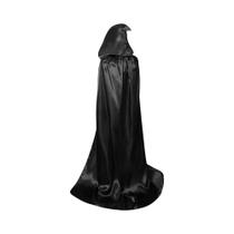 Capa De Halloween Unissex Preta Com Capuz, Capa Longa De Bruxa, Fantasia Macia Para Cosplay, Capa De Halloween Unissex Preta Com Capuz, Capa Longa De Bruxa, Fantasia Macia Para Cosplay,