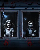 Capa de janela de Halloween YUSPENYE 80x120 cm Eerie Kids