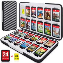 Capa de jogo Switch CYKOARMOR para Nintendo com suporte para 24 jogos